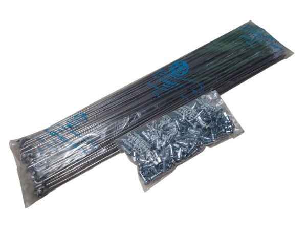 Rayos Acero Inoxidable 280  x100 c/Niple     *F